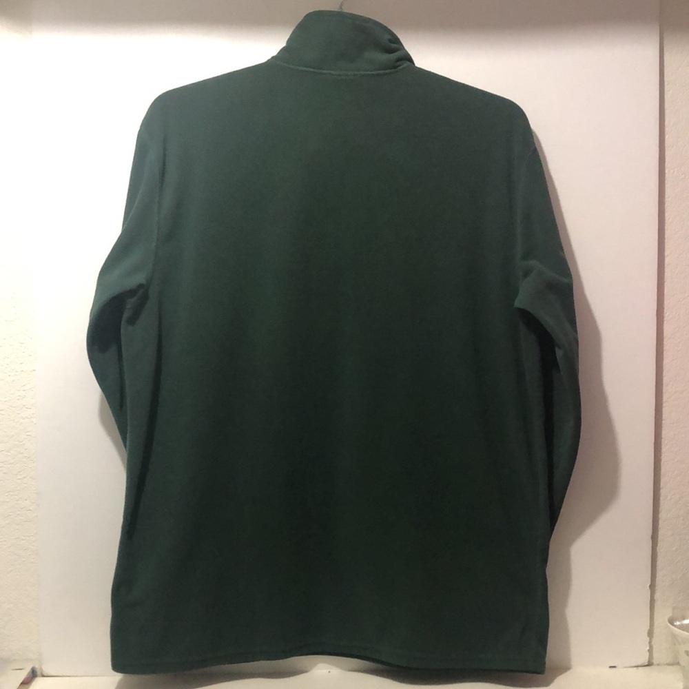 The North Face TKA 100 Sweatshirt Men XL Emerald Green Fleece Mock Neck Active - Picture 4 of 6
